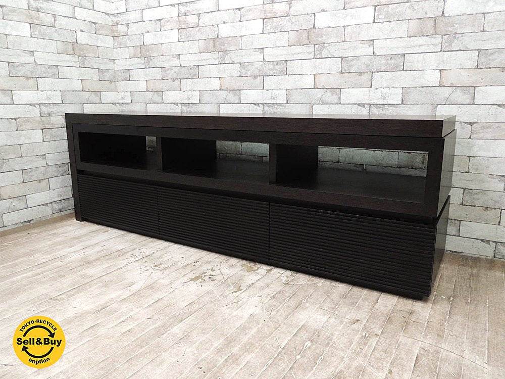 IDC大塚 モダンデザイン スライド AVボード テレビ台 W174~336cm 引き出し3杯 L字型でも置けます ●