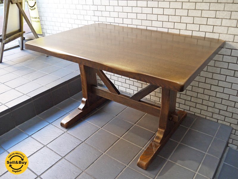 柏木工 KASHIWA ウィルダネス WILDERNESS ダイニングテーブル w120 オーク材 無垢材 飛騨の家具 ■