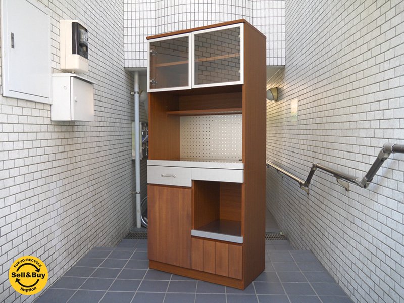 ウニコ unico ストラーダ STRADA キッチンボード 食器棚 オープンタイプ アッシュ材×ステンレス ■