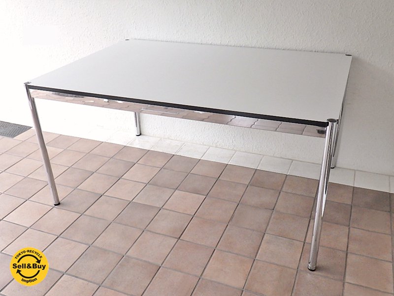 USMモジュラーファニチャー USMハラー テーブル USM Haller Table ラミネート ホワイト 定価:12.3万~ ダイニングテーブル オフィス デスク MoMA ◇