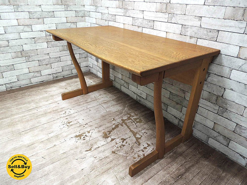 オークヴィレッジ Oak Village コピス デスク ナラ無垢材オイル仕上げ クラフト家具 ●