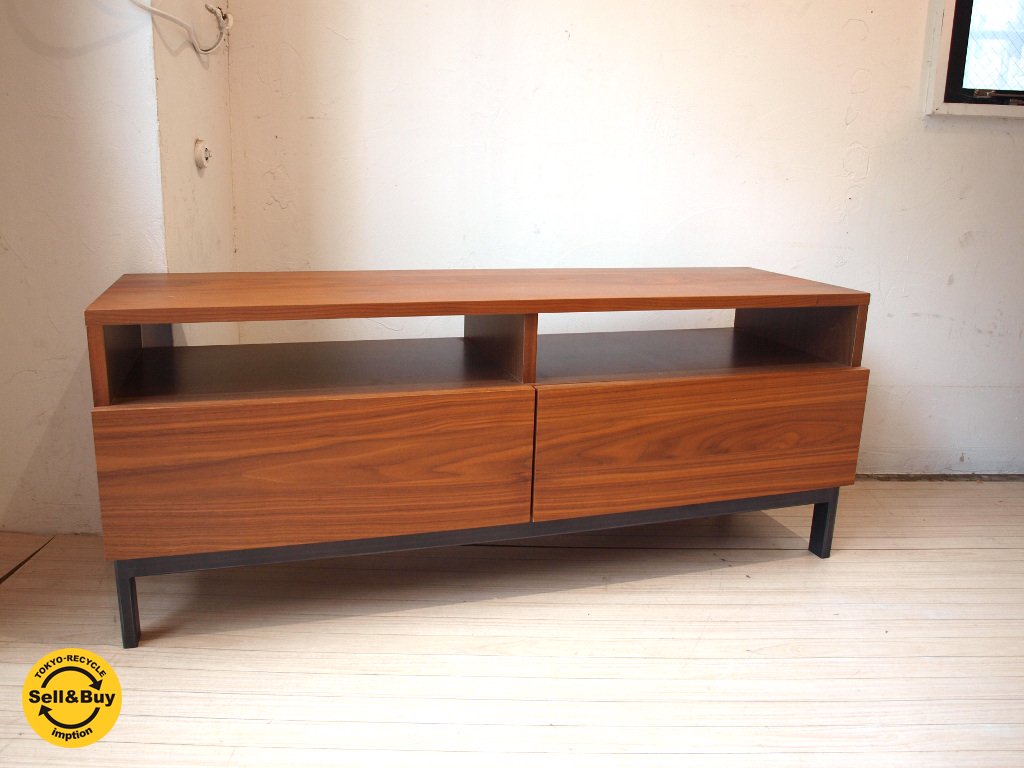 ウニコ unico ホクストン HOXTON ウォールナット × アイアンベース AVボード 幅 120cm テレビボード ★