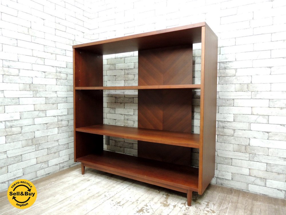 フランスベッド PRD-SHELF ペリドット ウォールナット オープンシェルフ 飾り棚 ディスプレイシェルフ 本棚 ★