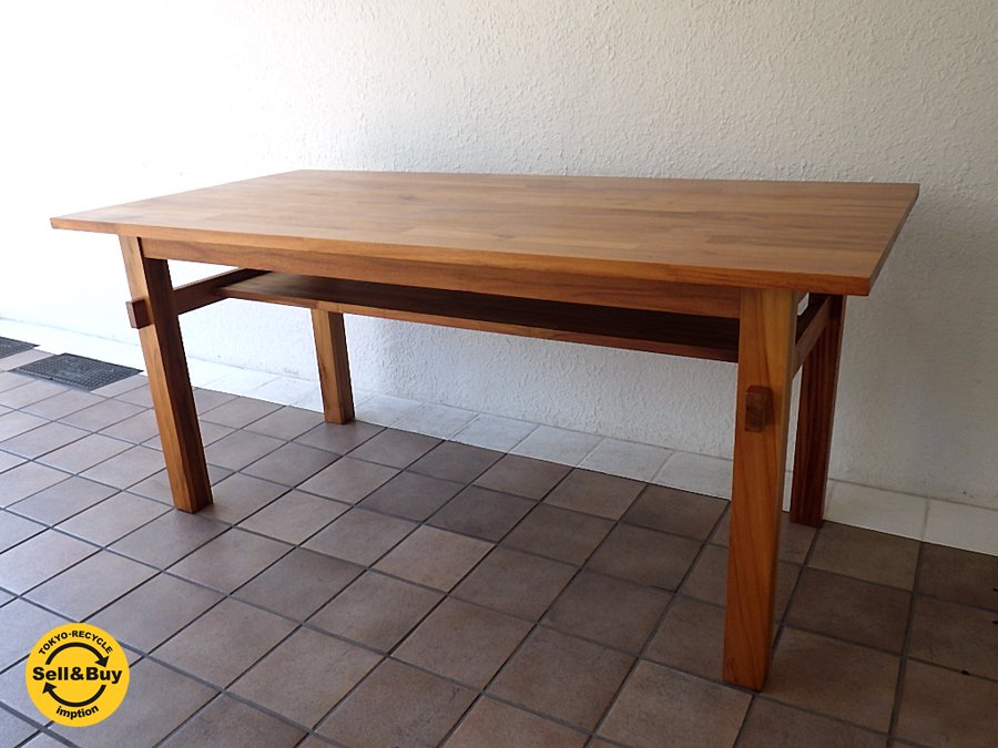 ウニコ unico ブレス BREATH ダイニングテーブル W1600 チーク無垢材 現行 ・ 人気シリーズ 参考価格:¥78,624- 食卓 ワークテーブル 作業台 ミーティングテーブル ◇