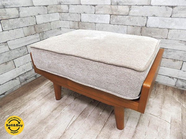 ウニコ unico アルベロ ALBERO カバーリング ソファ 1シーター & カバーリング オットマン チーク ベージュK15 2点セット 北欧60's ビンテージスタイル ◇