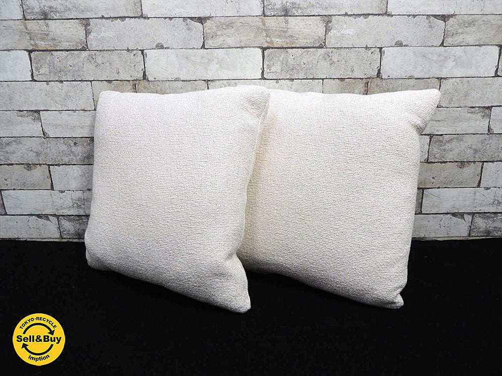 カッシーナ Cassina ixc. フェザークッション 2個セット カバー生地 SOFI ソフィ ブランベージュ 40x40cm ●