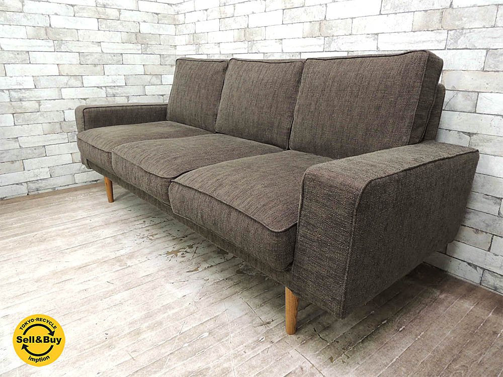 モモナチュラル momonatural パトル 3pソファ PATORU W CUSHION 3人掛けソファ カバーリング シンプルデザイン ●