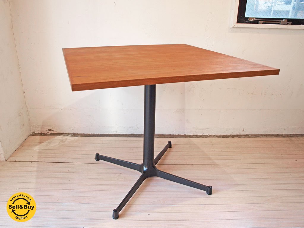 グリニッチ greeniche オリジナル テーブル original table (teak)ブラック Xレッグ スタンダードテーブル 幅 80cm 美品★ ★