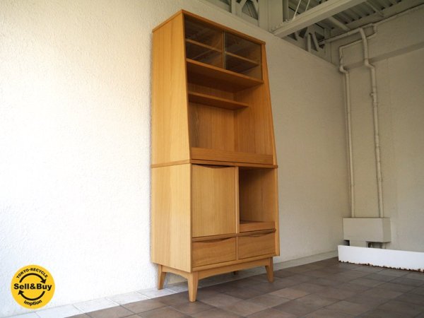 ウニコ unico 現行 シグネ SIGNE キッチンボード オープンタイプ W800 オーク材NA色 ワークトップ&立脚付きの廃盤モデル 定価¥127,740- 北欧ビンテージテイスト ◇