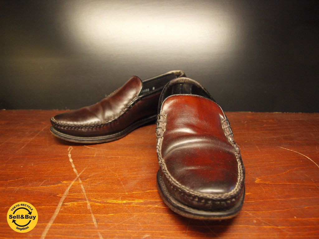 フローシャイム FLORSHENIM IMPERIAL コブラバンプ ローファー ブラウン コードバン 約 25.5cm 71/2 E 箱付き ★