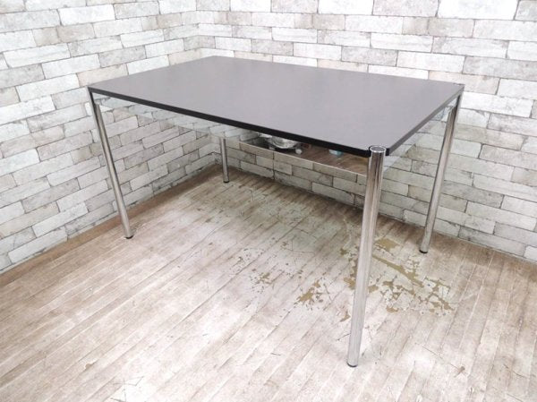 USMモジュラーファニチャー USMハラー テーブル USM Haller Table ダークウォームグレーラミネート天板 定価¥109,581- ダイニングテーブル オフィス デスク MoMA ◇