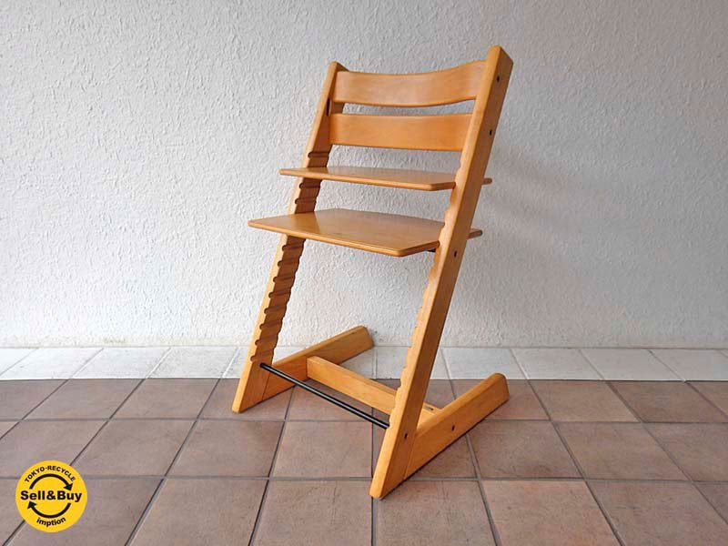 ストッケ STOKKE トリップトラップ TRIPP TRAPP ベビーチェア ガード無し 旧型 チェリー ◎