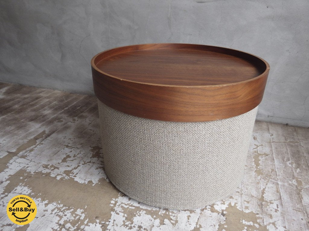 ソフトライン SOFTLINE ドラムス パフ トレイ DRUMS POUF スツール ローテーブル ウォールナット デンマーク アクタス ACTUS 取扱い♪
