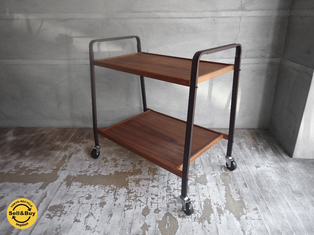 トラックファニチャー TRUCK FURNITURE サービングカート SERVING CART チーク材 キャスターワゴン ♪