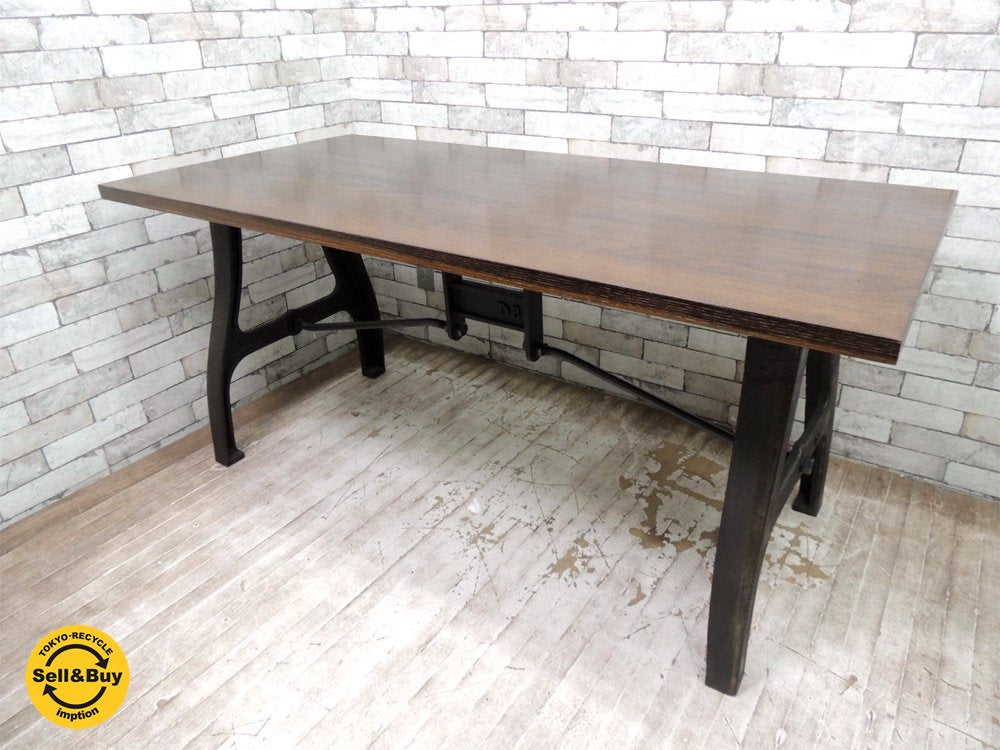 クラッシュゲート CRASH GATE ディストリクトエイト D8/DISTRICT EIGHT クランキー2 CRANKY II ダイニングテーブル 無垢材x鉄脚 ●