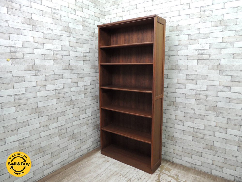 ウォールナット材 ブックケース 本棚 書棚 飾り棚 北欧スタイル レトロ W95xH205cm ◎