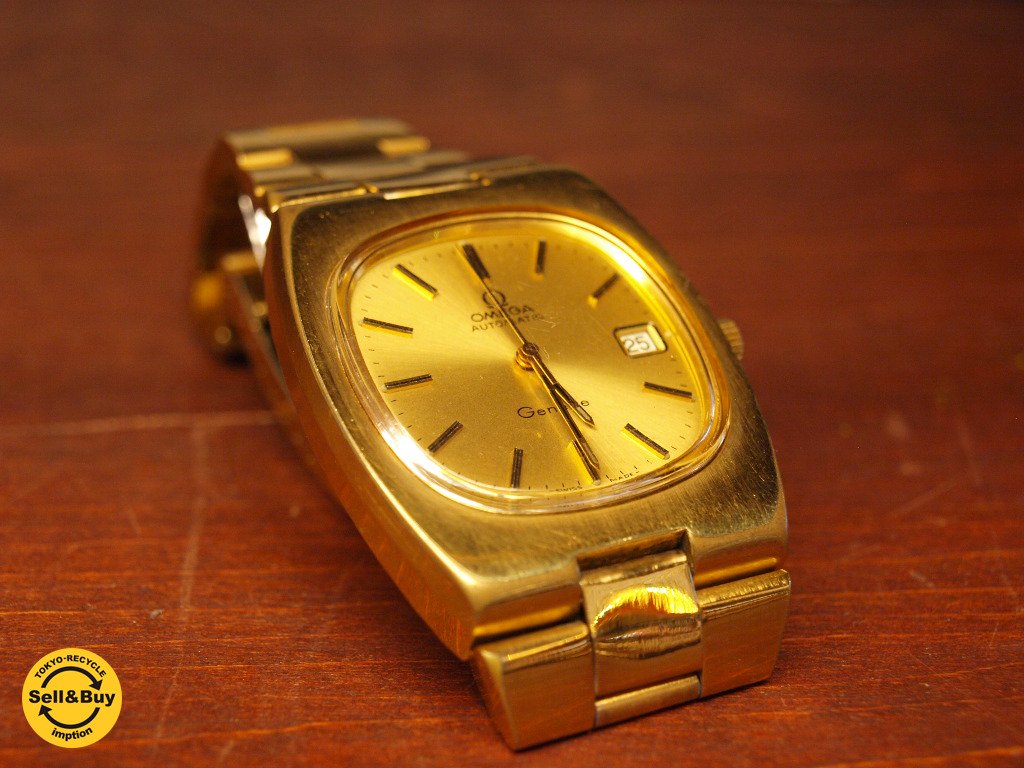 オメガ OMEGA アンティーク ジュネーブ Geneve デイト Cal.1012 TVスクリーンケース 自動巻 メンズ 点検済 ★