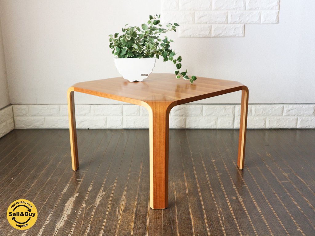 天童木工 Tendo PLY プライウッド 座卓 ローテーブル 正方形 W60cm 乾三郎デザイン ◎