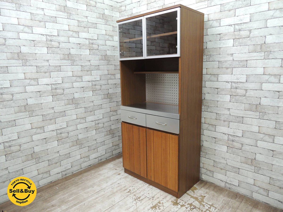 ウニコ unico ストラーダ STRADA スタンダードタイプ キッチンボード レンジボード 食器棚 W80cm 廃盤 ●