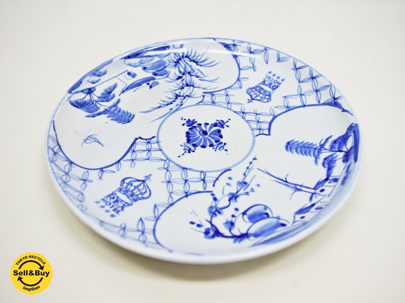 ハノイ レックスホテル REX HOTEL オリジナルプレート 23? ベトナム 呉須 バッチャン焼き 稀少 ●