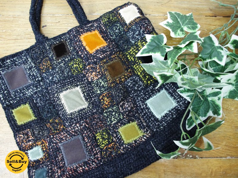ソフィーディガール Sophie Digard ニット × ベロア トートバッグ H.P.FRANCE取扱い ●