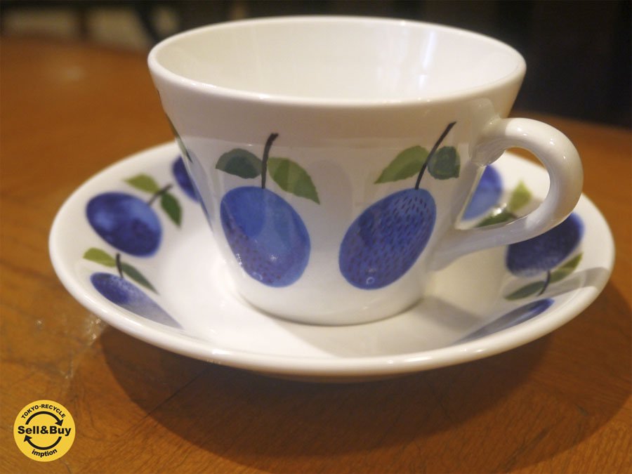 グスタフスベリ Gustavsberg プルーヌス PRUNUS カップ&ソーサー C&S スティグ リンドベリ STIG LINDBERG ビンテージ ■