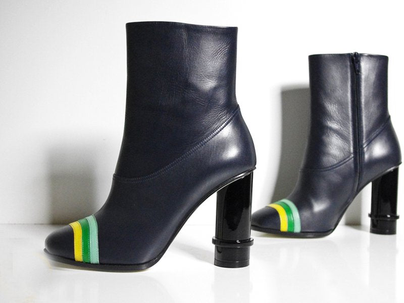 ロエベ LOEWE コラム リング アンクルブーツ ジョナサン・アンダーソン 未使用品 定価13万円 ●