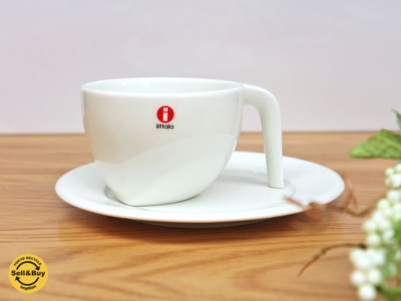 イッタラ iittala エゴ Ego カップ&ソーサー C&S ホワイト ステファン・リンドフォース 廃番 A ◎