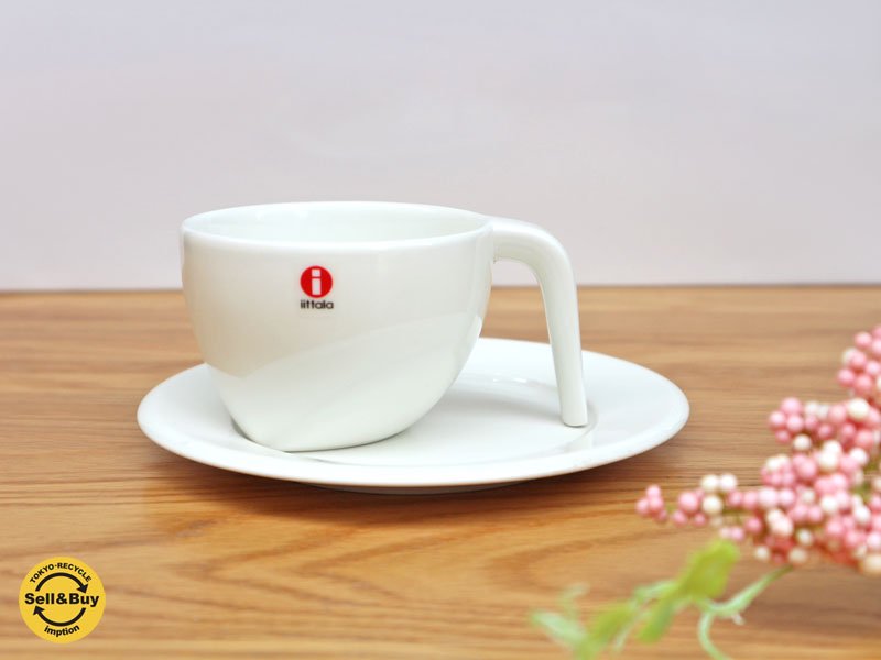 イッタラ iittala エゴ Ego カップ&ソーサー C&S ホワイト ステファン・リンドフォース 廃番 B ◎