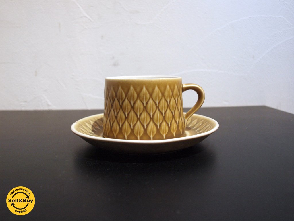 イェンス・H・クイストゴー Jens.H.Quistgaard レリーフ Relief ティーカップ&ソーサー Tea Cup&Soucer デンマーク Nissen ★