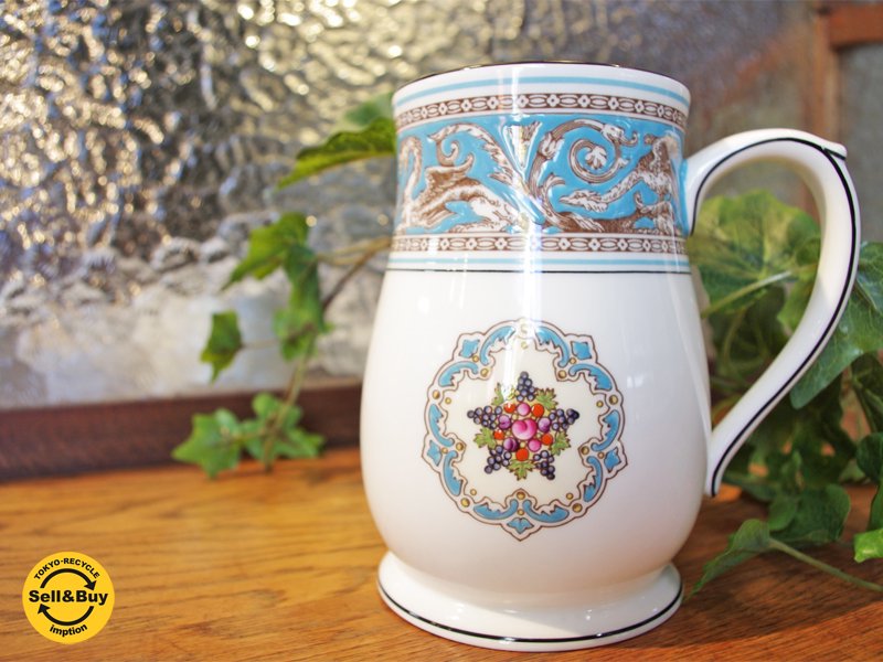 ウェッジウッド WEDGWOOD フロレンティーンターコイズ マグ キリン ビアマグコレクション 1979年 ●