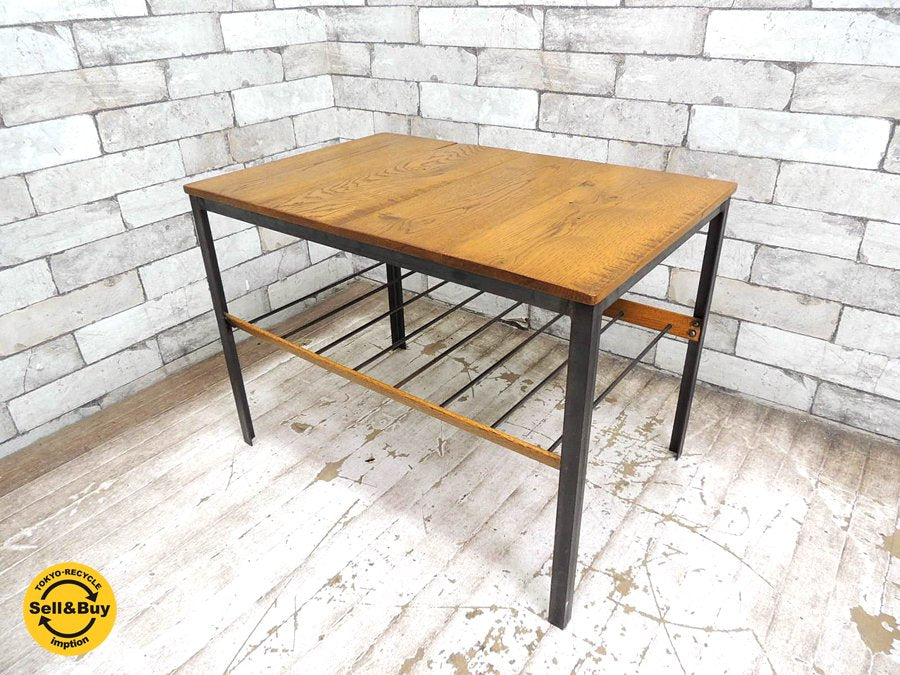 トラックファニチャー TRUCK FURNITURE ブーメランサイドテーブル BOOMERANG SIDE TABLE ナラ無垢材 スチール 工業系 ●