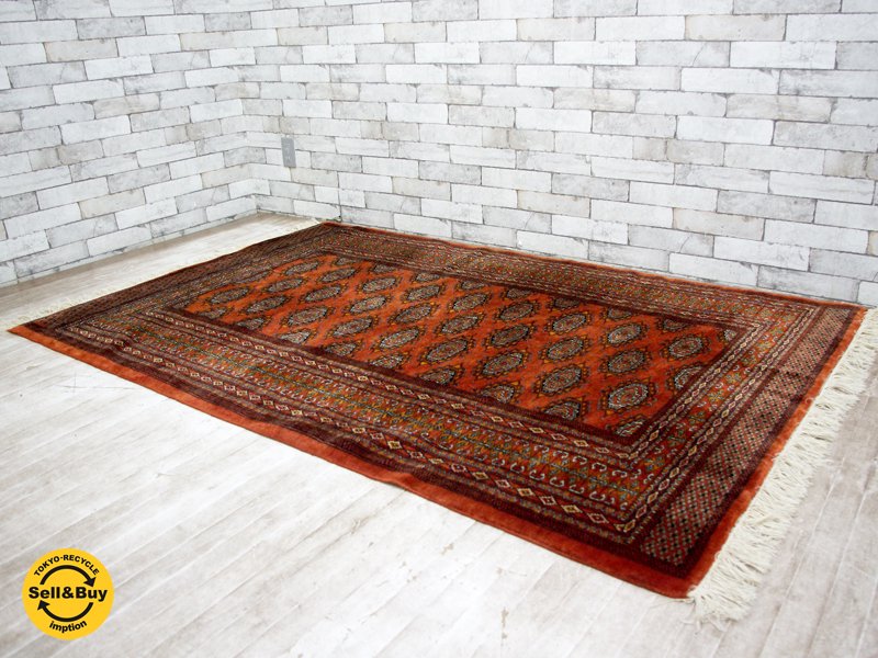 ペルシャ絨毯 トルクメン産 205×129cm 72万ノット ●