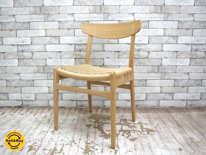 カールハンセン&サン Carl Hansen&Son CH23 ダイニングチェア オーク材 ソープ仕上げ ハンス・J・ウェグナー デザイン 販売証明書付き 美品 A ●