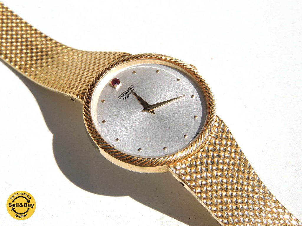 セイコー SEIKO 誕生石時計 ルビー使用 1984年製 ビンテージ クォーツ 腕時計 7430-7010 メンズ ●