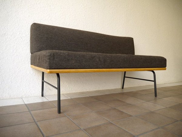 ウニコ unico ファニート FUNEAT ベンチバックレスト W1250 2p ソファ オーク材×スチールレッグ スクール UKビンテージ ブリティッシュスタイル ◇