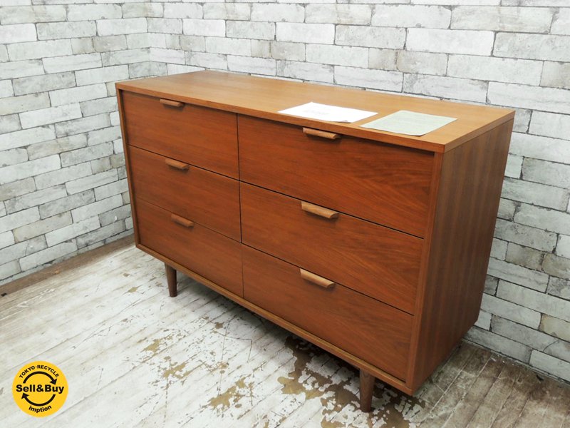 ウニコ unico ホルム HOLM チェスト / サイドボード 抽斗6杯 北欧スタイル 廃盤 ●