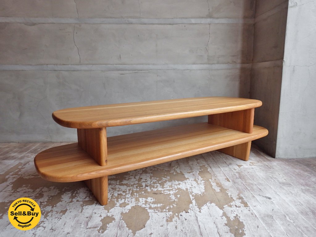 飛騨産業 HIDA キツツキ バゲット ライフ baguette life AVキャビネット オーク無垢材 定価:81,000円 五十嵐久枝 デザイン ♪