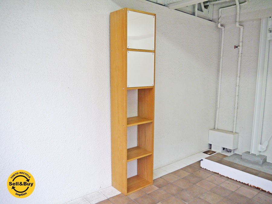無印良品 MUJI スタッキングシェルフセット オーク材5段 (1 x 5 ) スタッキング用 扉 アクリル x 2 現行品 定価:25,880円 ◇