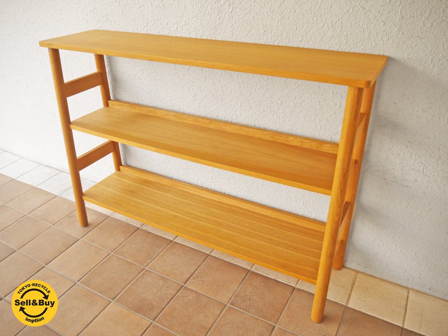 無印良品 MUJI リアルファニチャー REAL FURNITURE シリーズ オーク材 シェルフ 3段 ワイド ジャスパー・モリソン デザイン 現行品 定価:59,900円 ◇