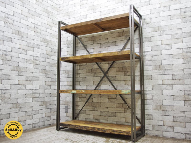 ディーボディ d-Bodhi フェルム インダストリアル 4ティア シェルフ FERUM INDUSTRIAL 4TIER SHELF 古材 ●
