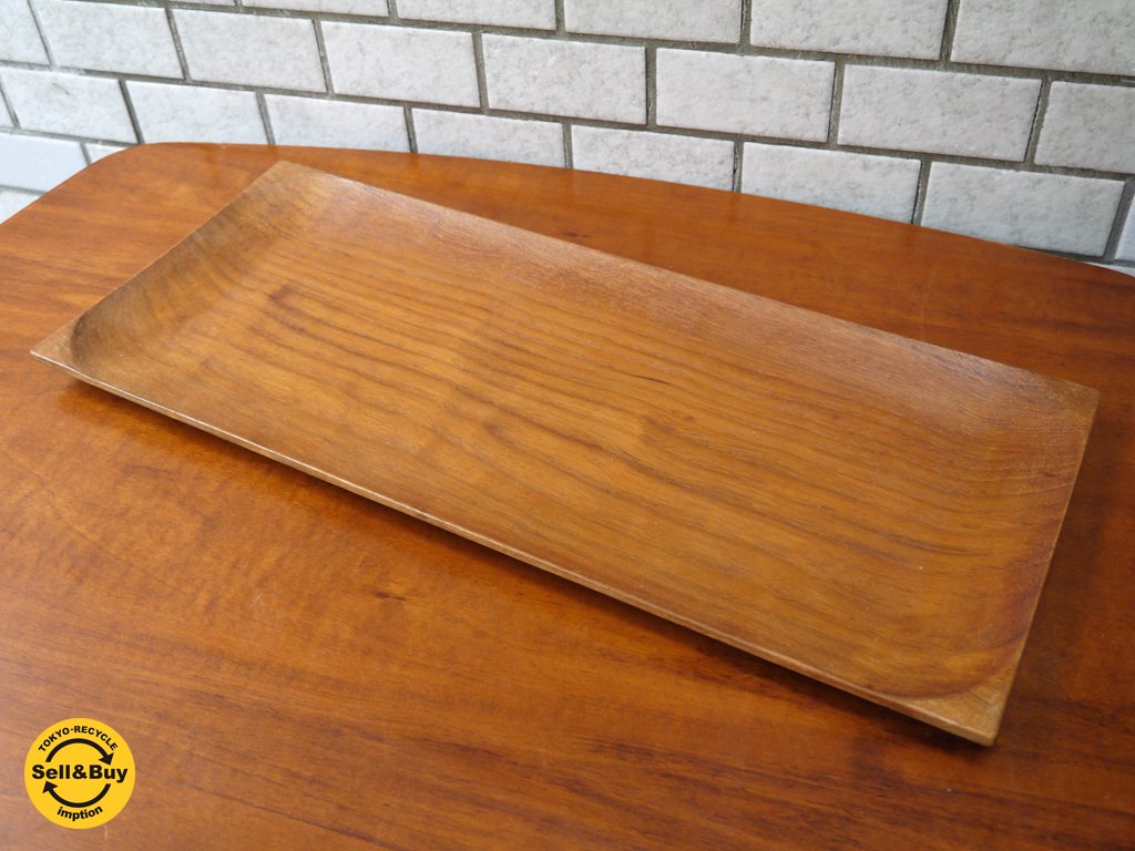 ウプサラ UPSALA SLOJD チーク無垢材 トレイ スウェーデン製 北欧ビンテージ ■