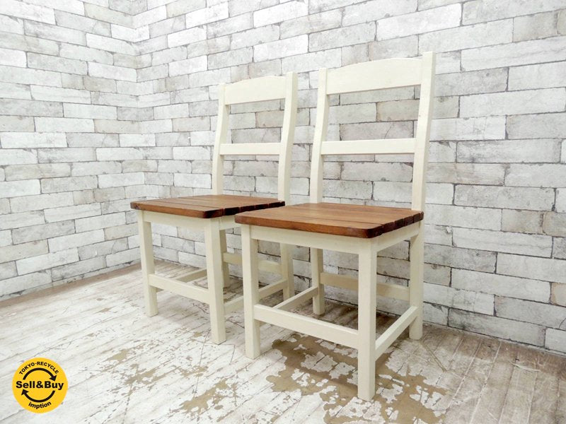 マム mam クレソン ダイニングチェア cresson dining chair ホワイト 2脚セット A カントリースタイル 関家具 ●