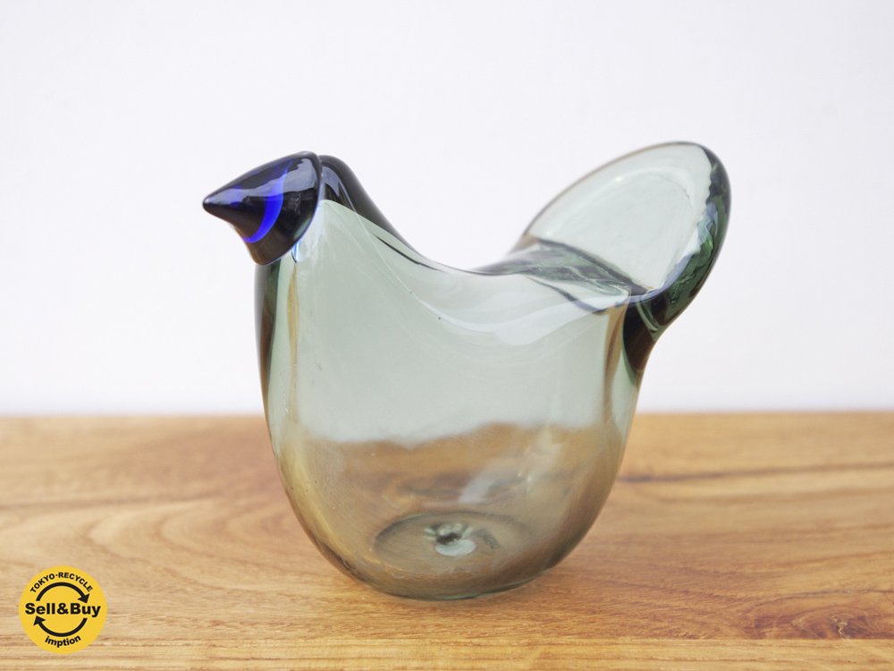 イッタラ iittala シエッポ Sieppo グレー×ブルー 2003-2004年 オイヴァ・トイッカ Oiva Toikka バードコレクション ●