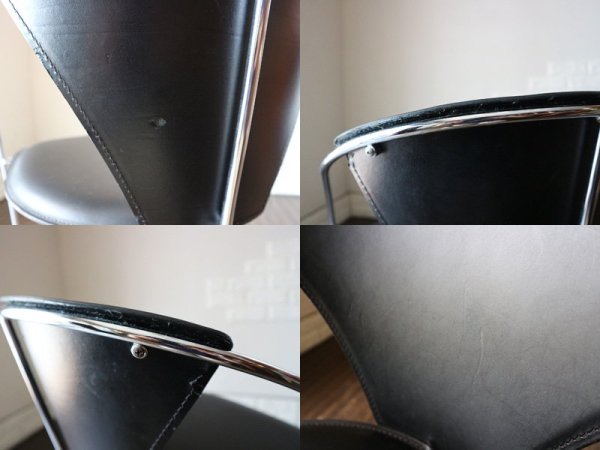 アルベン arrben リンダ LINDA レザーアームチェア イタリア ダイニングチェア 定価8万円 B ◎