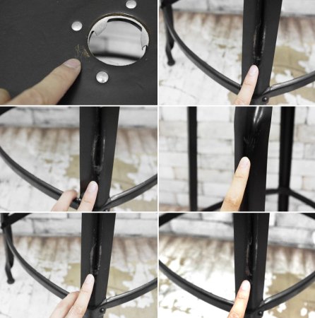 MIJL ニコルチェア NICOLLE CHAIR 60 ブラック スチール ハイスツール 専用牛革シートパッド付き ザ・コンランショップ THE CONRAN SHOP 取扱い G ●
