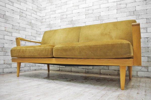 トラックファニチャー TRUCK furniture トーチ TORCH Sofa 2Pソファ 2シーター ウッドアーム コーデュロイ 廃盤 ●