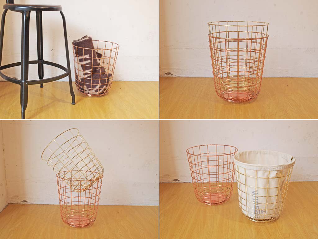 メニュー Menu ワイヤービン Wire Bin コッパー Copper 銅 グリッド マガジンラック ダストボックス デンマーク ★