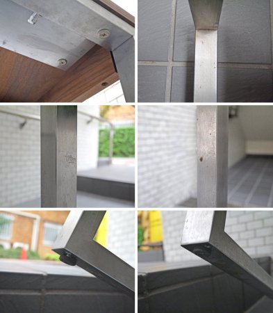 マスターウォール MASTERWAL ウィンデスク WIN DESK ウォールナット × スチール脚 W140cm 引き出し付 シンプルモダン ■