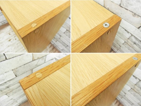 無印良品 MUJI スタッキングシェルフ オーク材 ワイド 2段 ナチュラルスタイル ●